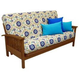 Wood Amish Bent Arm Mission Futon Frame Walnut