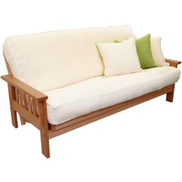 Wood Amish Flat Arm Shaker Futon Frame Cherry