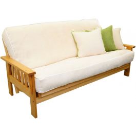 Wood Amish Flat Arm Shaker Futon Frame Oak