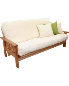 Wood Amish Flat Arm Shaker Futon Frame Cherry