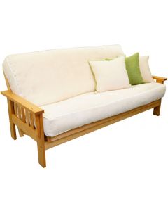 Wood Amish Flat Arm Shaker Futon Frame Oak