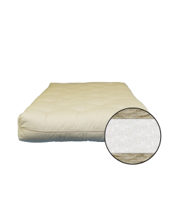 Margaux 8 inch Cotton and Wool Fiber Futon - Mattress