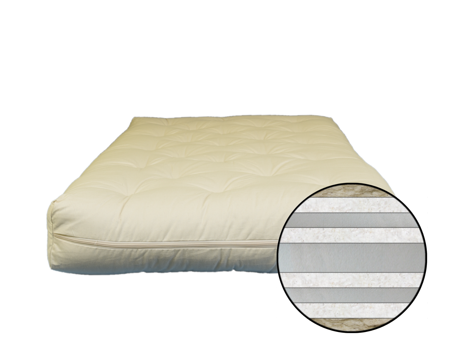 Cheverny Luxury All Natural Mattress Futon with Wool